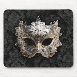 Mousepad Máscara Embelezada com Detalhes em Ouro e Prata