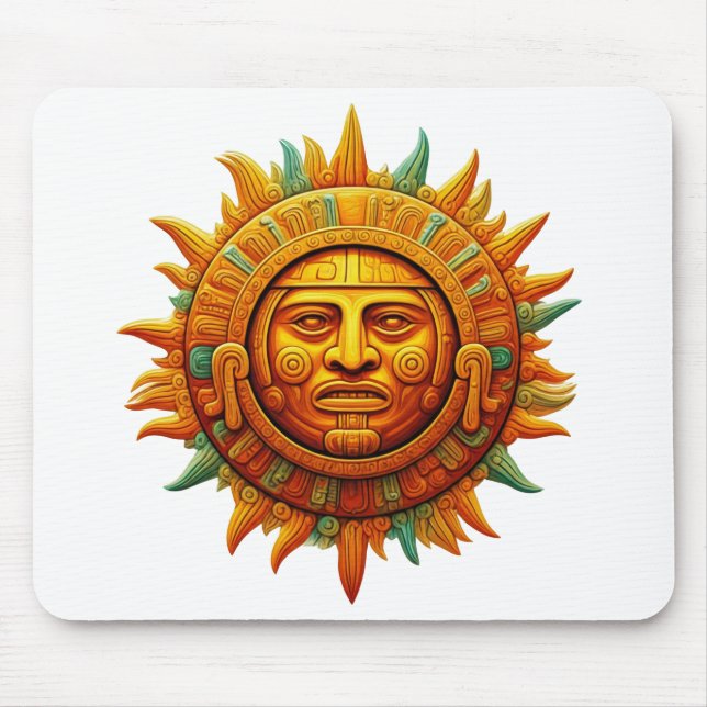 Mousepad Máscara Maia de Cancun México Viagens (Frente)