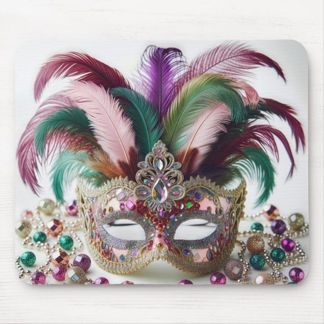Mousepad Máscara Mardi Gras (Frente)