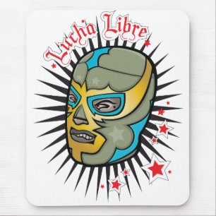 Mousepad Máscara mexicana da luta de Lucha Libre