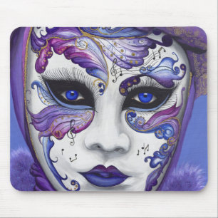 Mousepad Máscara roxa do carnaval por PSOVART