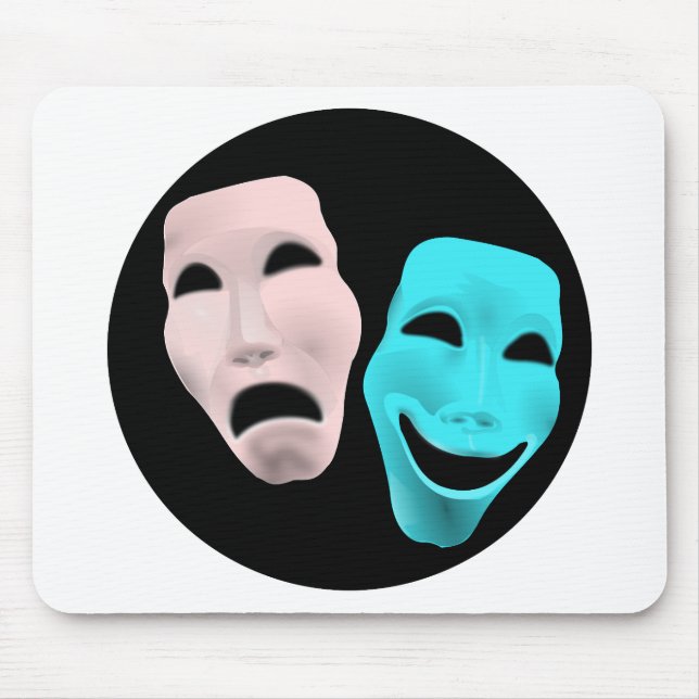 Mousepad Máscaras de Teatro de Cômica (Frente)