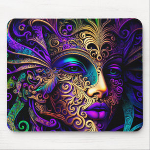 MOUSEPAD MÁSCARAS MARDI GRAS BREVEMENTE COLORIDAS