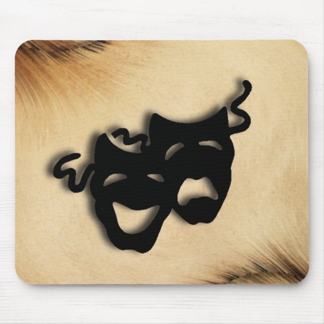 Mousepad Máscaras Russas de Comédia e Teatro Tragédia (Frente)