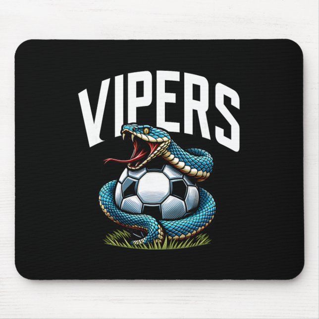 Mousepad Mascote de futebol Vipers para jogadores e jovens  (Frente)