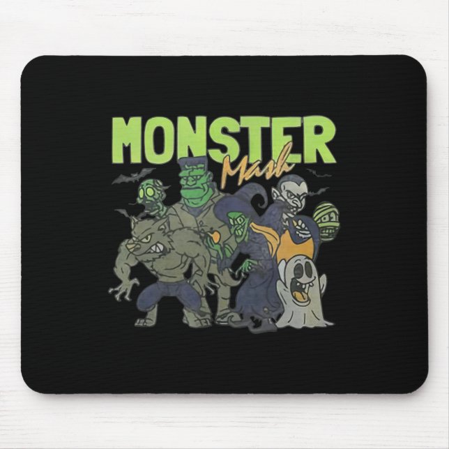 Mousepad Mash Fantasma Vintage Halloween Engraçado  (Frente)