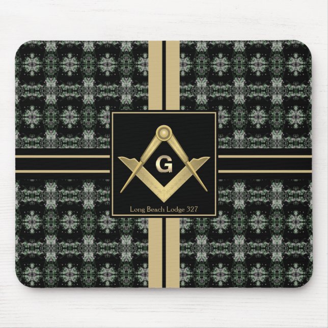 Mousepad Masonic de Praça Moderna e Compass (Frente)