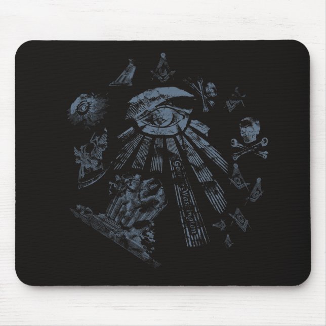 Mousepad Masonic Fantasy Blue (Frente)