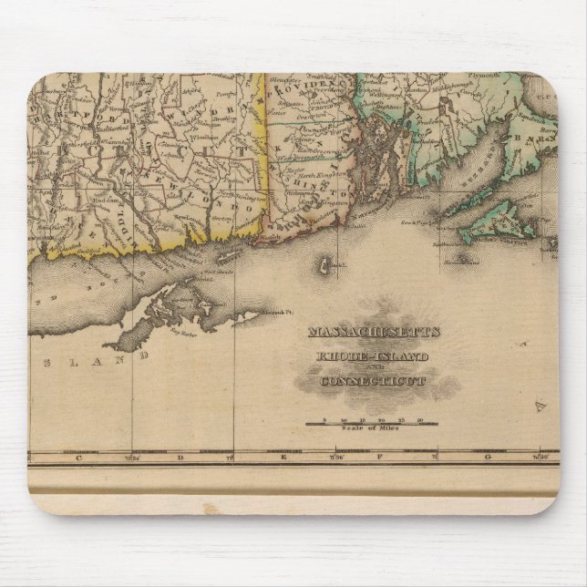 Mousepad Massa, Rhode Island, Connecticut (Frente)