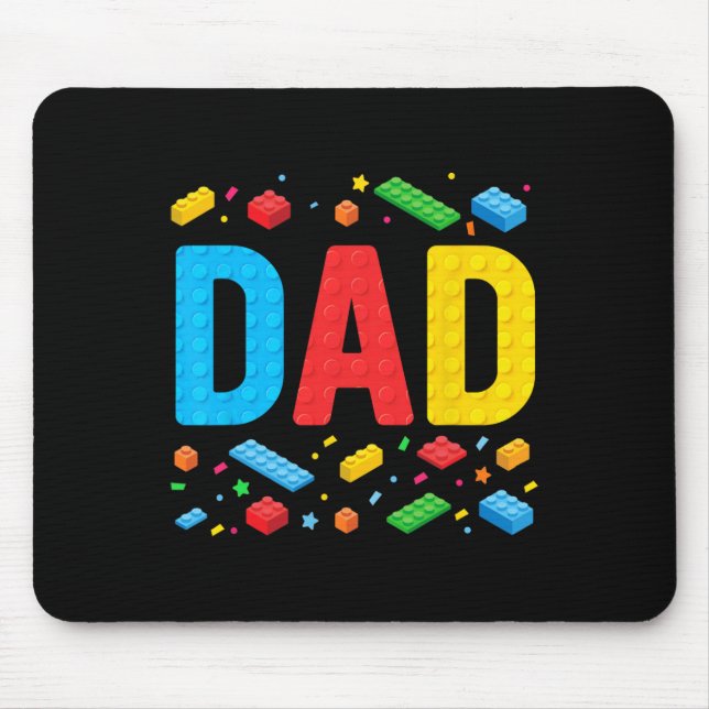Mousepad Master Builder Building Bricks Blocks Famílias Fae (Frente)