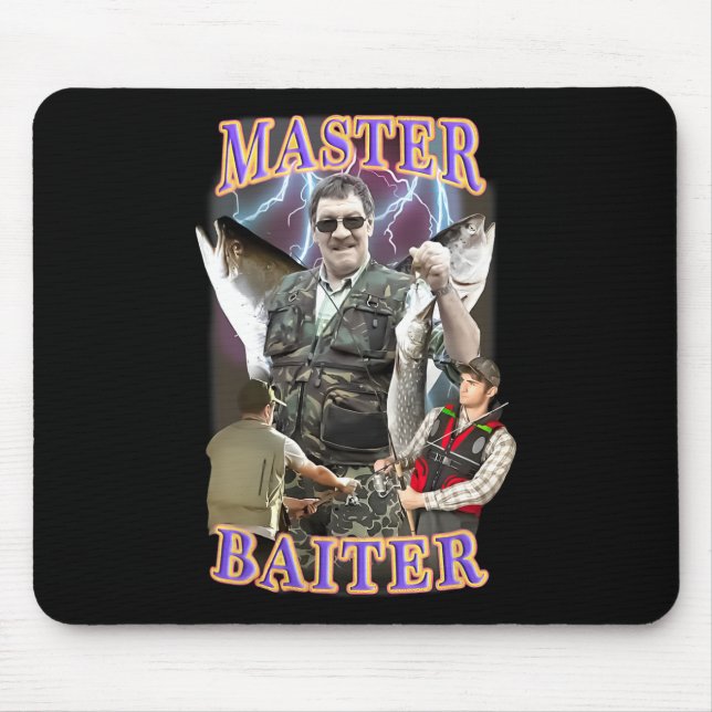 Mousepad Master Byiter Vintage B Pesca Engraçado Anglês (Frente)