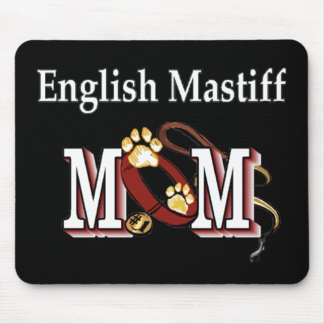 Mousepad Mastiff de Inglês, Mamãe Oferta (Frente)