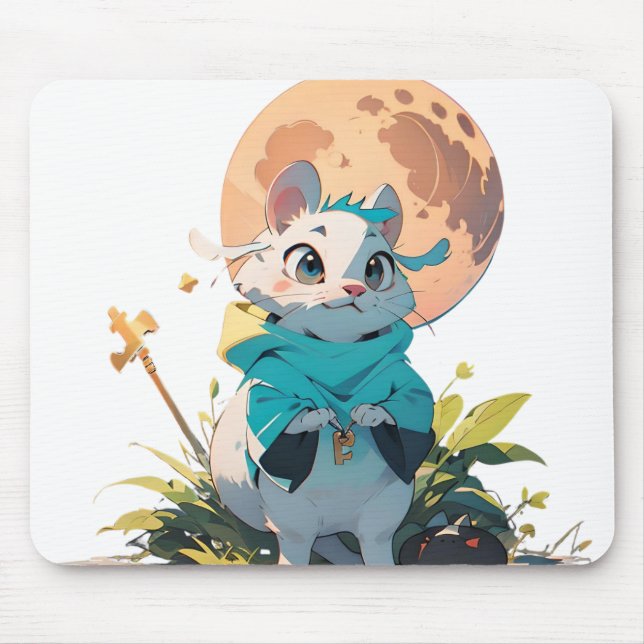 Mousepad Mat do mouse com lua (Frente)