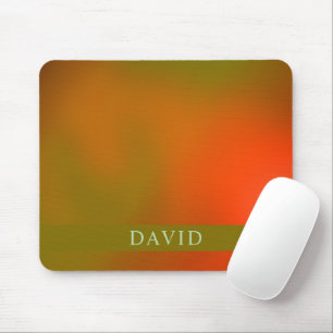 Mousepad Matador de Mouse Verde e Laranja Trendy Abstrato