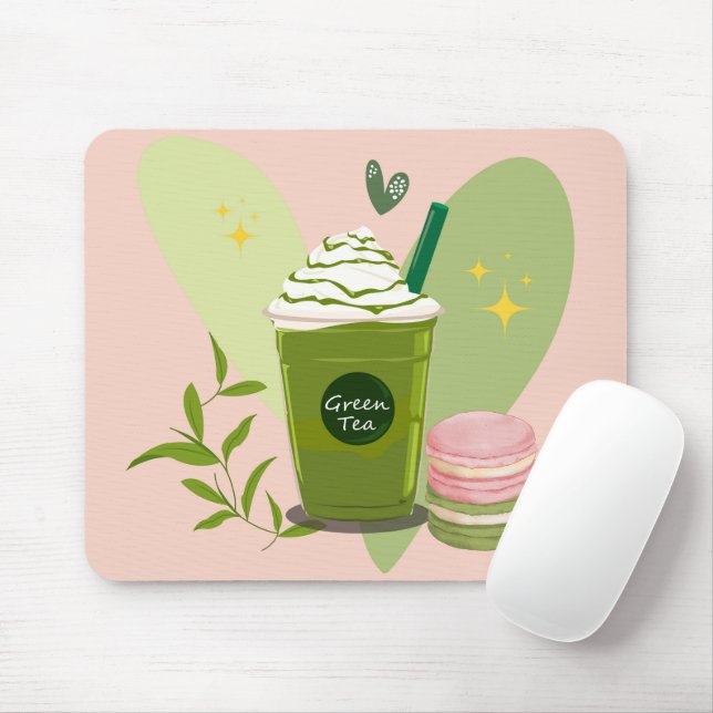 Mousepad Matcha e Macarons (Com mouse)