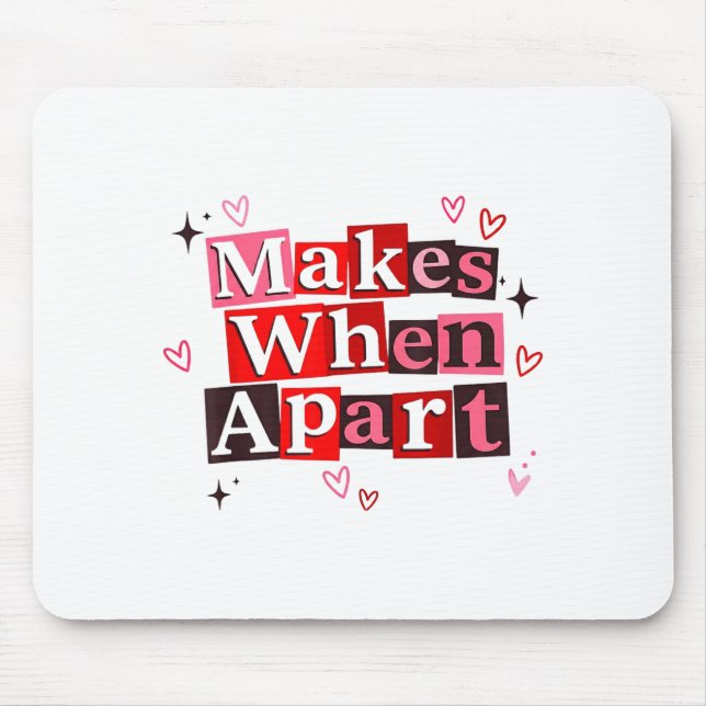 Mousepad Matching Couple Makes When Apart Long Distance Rel (Frente)