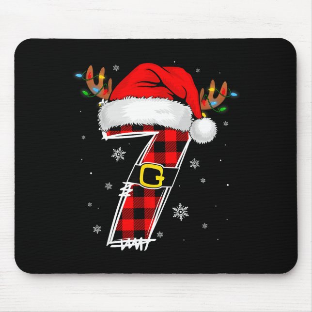 Mousepad Matching Couples Christmas 6 7 Six Seven Meme Slan (Frente)