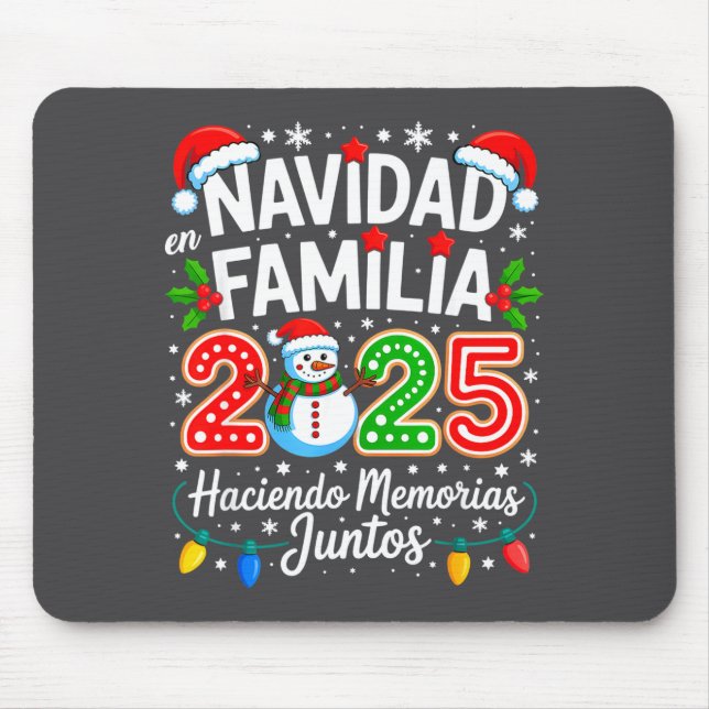 Mousepad Matching Family Pajamas Navidad En Familia Christm (Frente)