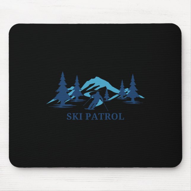 Mousepad Matching Ski Patrol Ski Resort Winter Skiing 1 (Frente)