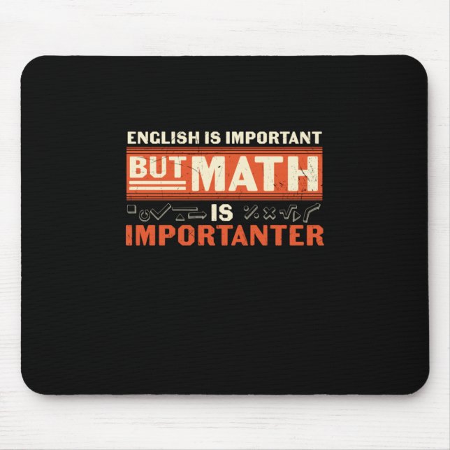 Mousepad Matemática do professor de matemática é importante (Frente)
