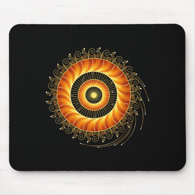 Mousepad Matemática Espiral Geometria Sagrada Fibonacci Man (Frente)