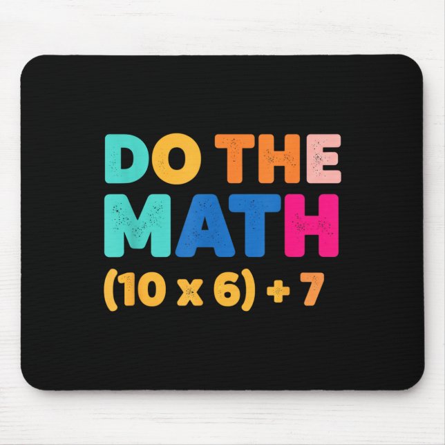 Mousepad Matemática Faça a Conta Design de Equação Colorido (Frente)