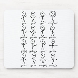 Mousepad Matemática I Figuras de Pau I Funções Equações I M