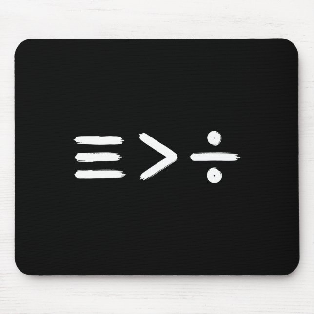 Mousepad Matemática Igualdade > Símbolo de Matemática de (Frente)