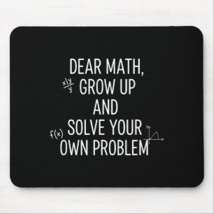 Mousepad Matemática Querida Matemática, Cresça E Resolva Os