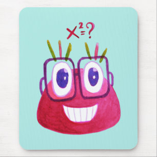 Mousepad Matemático bonito do caráter dos doces do geek d