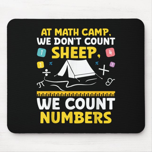 Mousepad Matemático Camp Matemático Acampando Matemático (Frente)