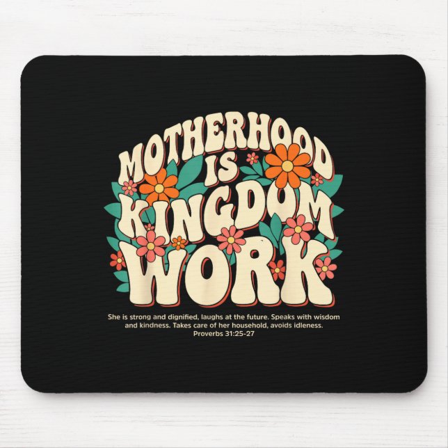 Mousepad Maternidade é Camisa de Trabalho do Reino Floral C (Frente)