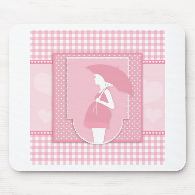 Mousepad maternidade rosa (Frente)