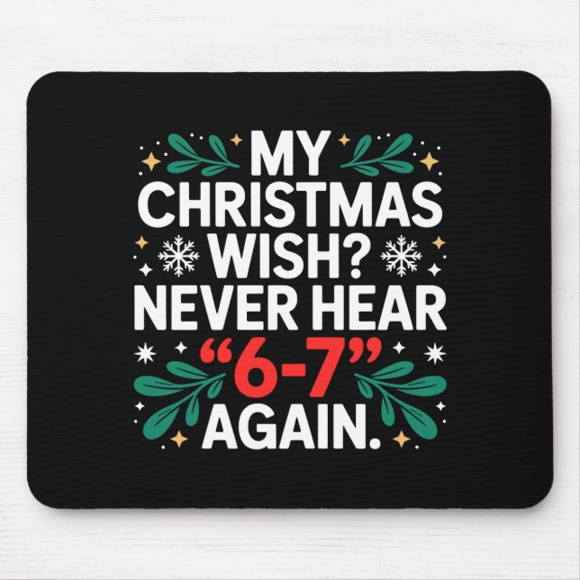 Mousepad Math 67 Meme Funny Six Seven Christmas Student 6 7 (Frente)