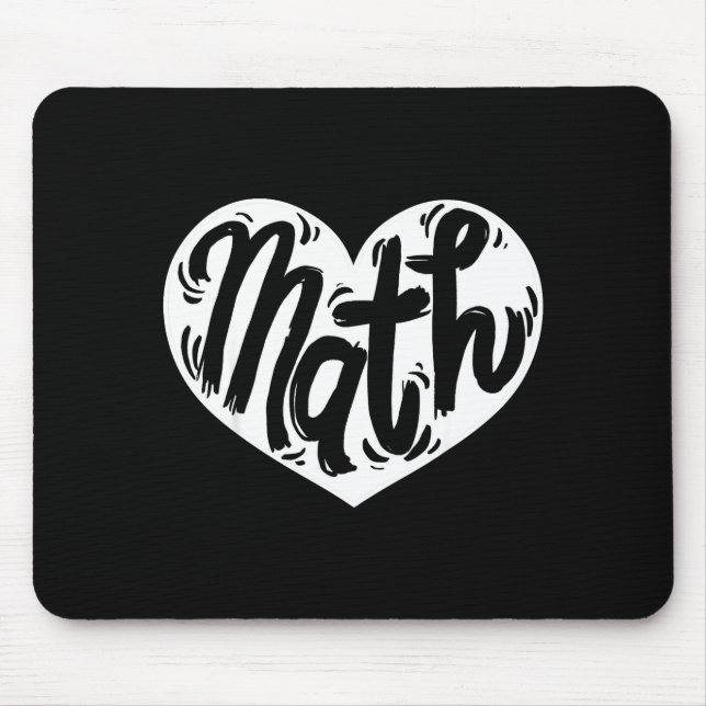 Mousepad Math Teacher Student Love Valentine's Day  (Frente)