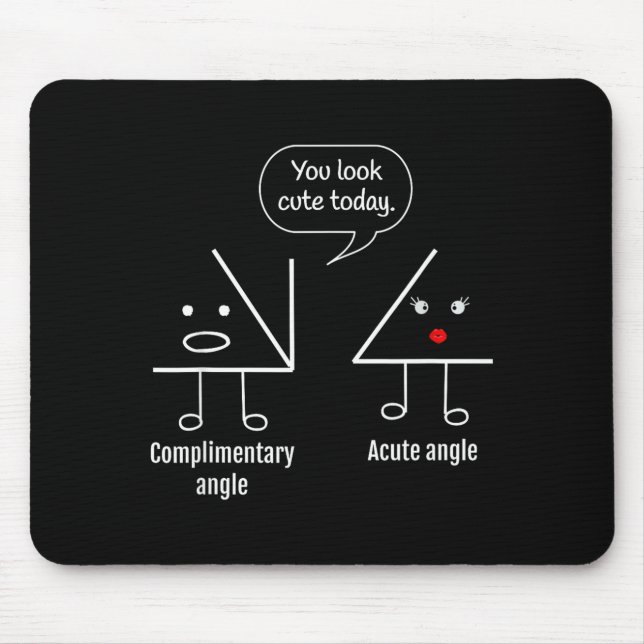 Mousepad Math Teacher Tee - Complimentary Acute Angle  (Frente)