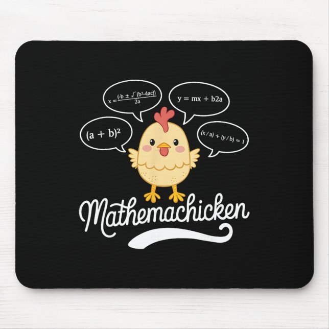 Mousepad Mathemachicken Matemática Frango Professor Aposent (Frente)
