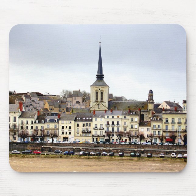 Mousepad Mato de Mouse da Cena do Rio Saumur (Frente)