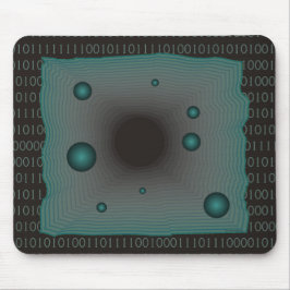 Mousepad Matriz Binário 1s 0s Grande Máquina Geek Verde Pre