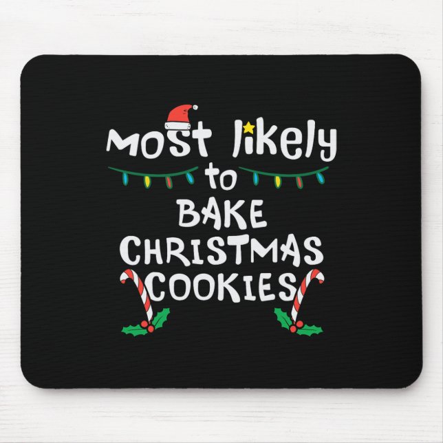 Mousepad Matriz da Família Cookie Xmas de Natal mais Assar (Frente)