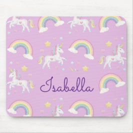 Mousepad Matriz do mouse Unicorn Rainbow Sparkle personaliz