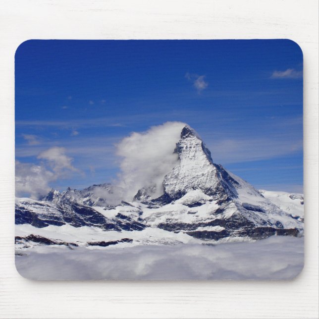 Mousepad Matterhorn em um mar da nuvem na suiça (Frente)