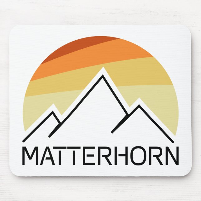 Mousepad Matterhorn Suiça Itália Retro (Frente)