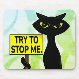 Mousepad Mau Boogie Engraçado Tente Me Parar. Suporte de Mo