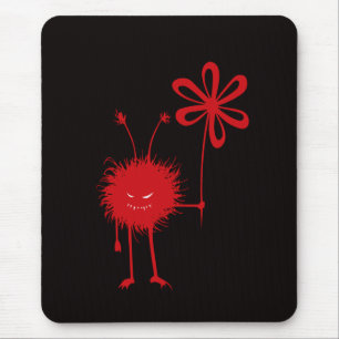 Mousepad mau do inseto da flor