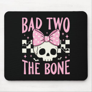 Mousepad Mau Dois O Crânio Osso Com Arco Rosa Para O Hallow