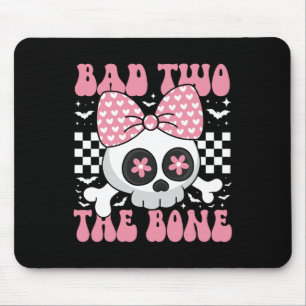 Mousepad Mau Dois O Crânio Osso Com Arco Rosa Para O Hallow
