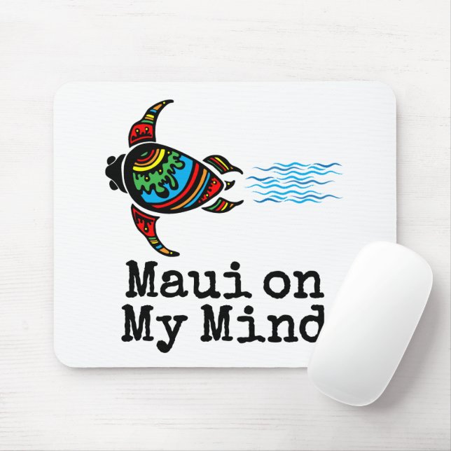 Mousepad Maui em Minha mente Nadando Tartaruga do Mar (Com mouse)