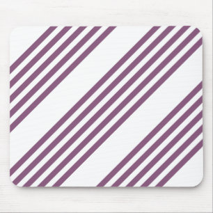Mousepad Mauve purple and white five stripes pattern
