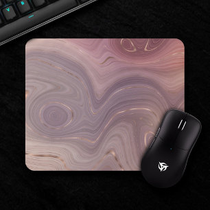 Mousepad Mauve Strata   Rosa Rosa Rosa Dusta, Dourada Aglom